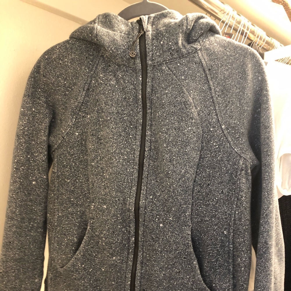 Lululemon Black-Grey Speckled Scuba Hoodie Jacket